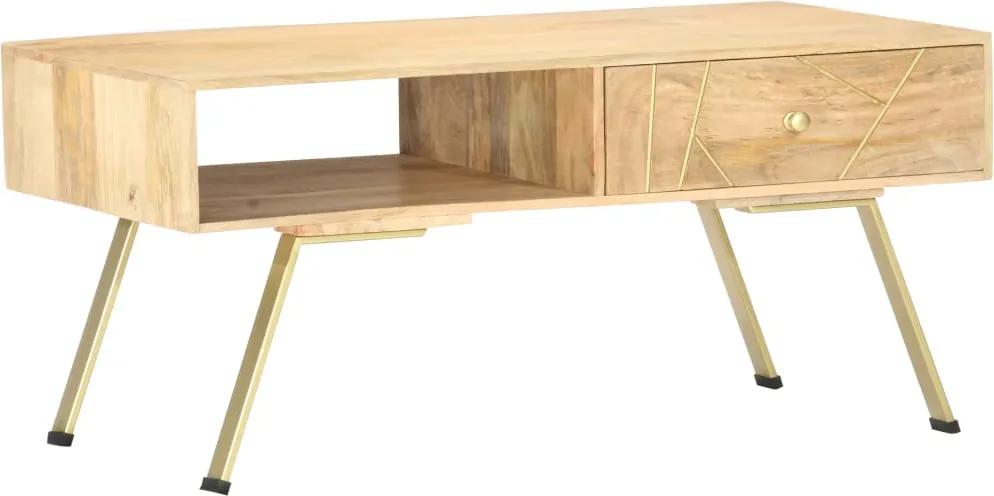 Mesa de centro 95x50x42 cm madeira de mangueira maciça