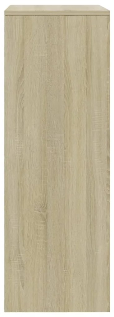 Aparador com 6 gavetas 50x34x96 cm contraplacado cor carvalho