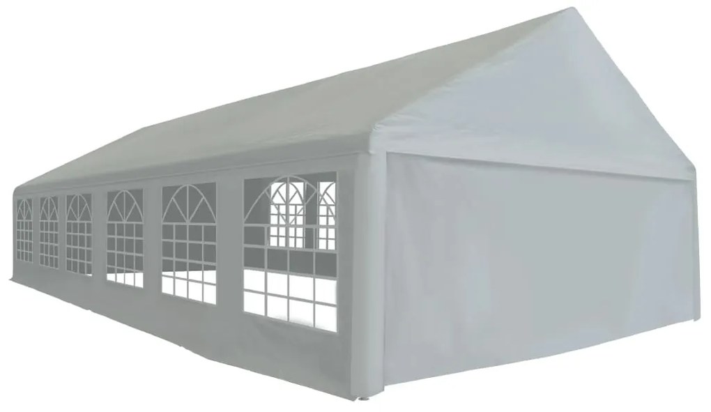 vidaXL Tenda para festas PE 6x12 m cinzento