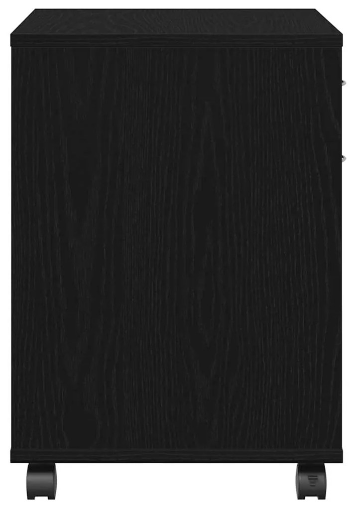 Armário em Rolling vidaXL Carvalho Preto 45x38x54 cm Madeira engenheir