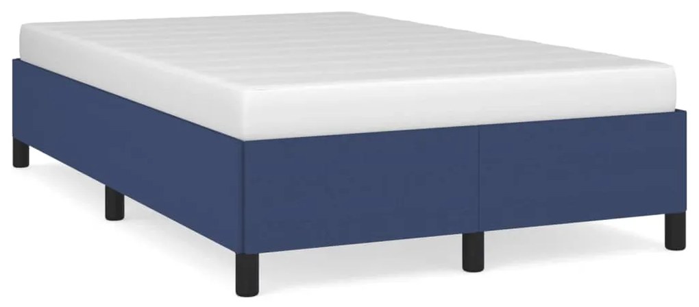 vidaXL Estrutura de cama sem colchão 120x190 cm tecido azul