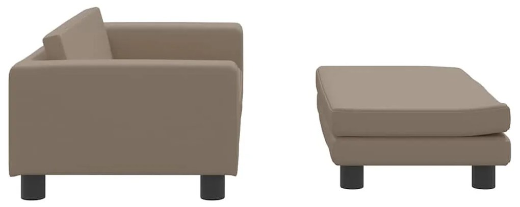 Cama para cães com extensão 100x50x30cm couro artif. cappuccino