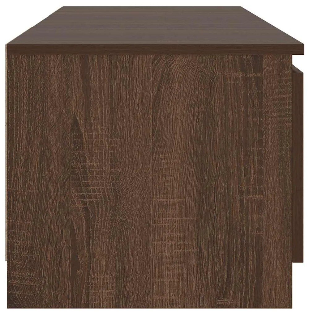 Móvel de TV com luzes LED 140x40x36 cm carvalho castanho