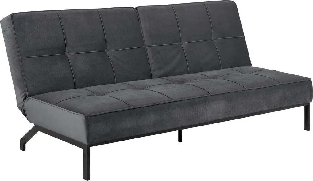 Sofá-cama Norsica 243, Número de lugares: 4, Cinzento, 87x198x95cm, 42 kg, Pernas: Metal, Madeira: Eucalipto