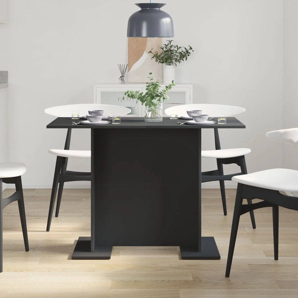 Mesa de Jantar Preta 100x60x75 cm Madeira Engenharia
