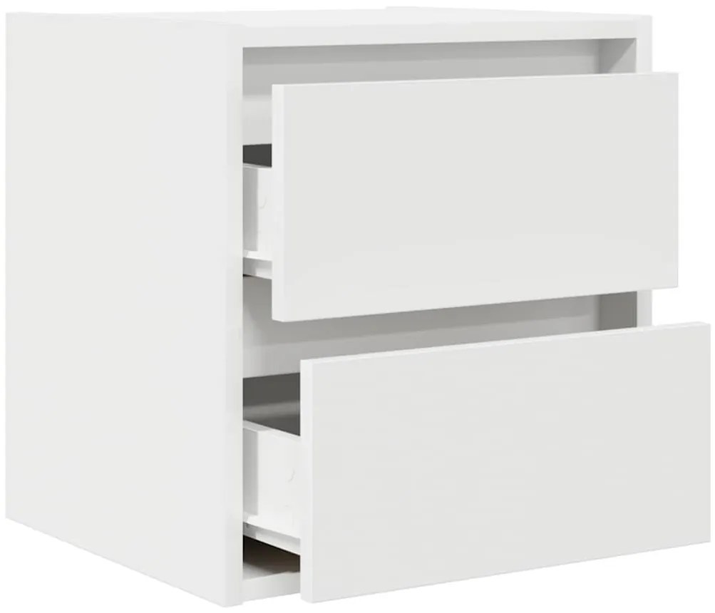 Mesas de cabeceira de parede 2 pcs 38x34x40cm branco