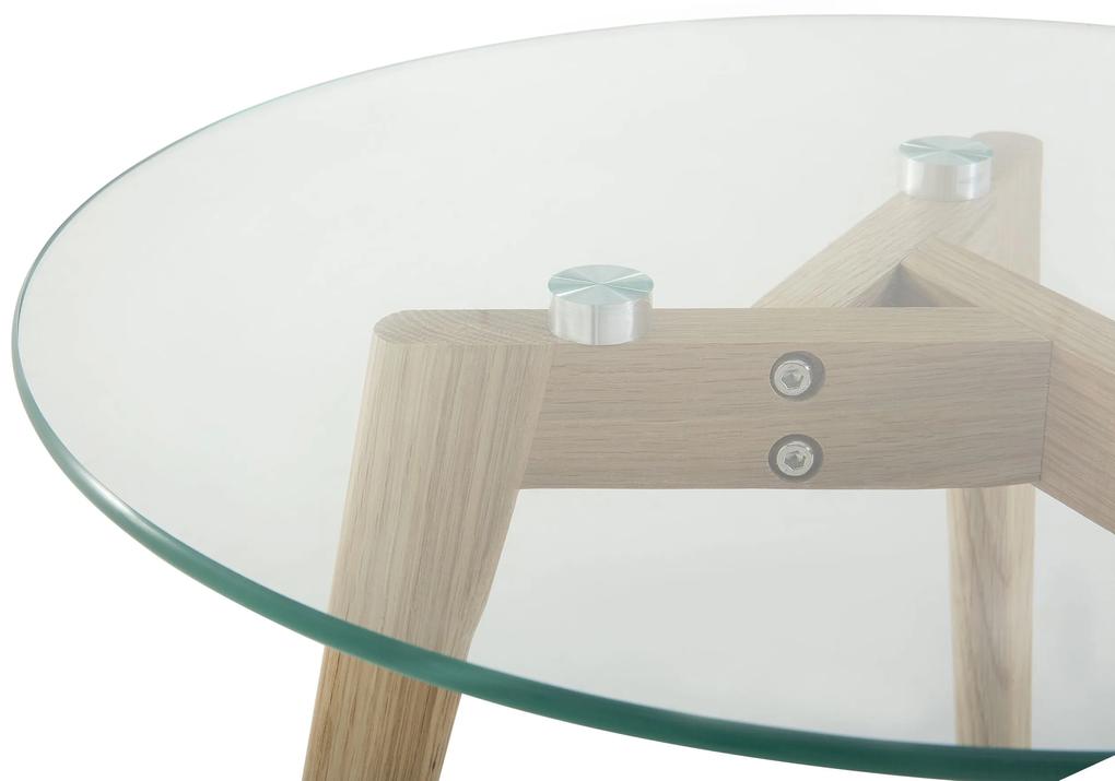 Conjunto de 2 mesas de centro com tampos de vidro  MISSOURI Beliani