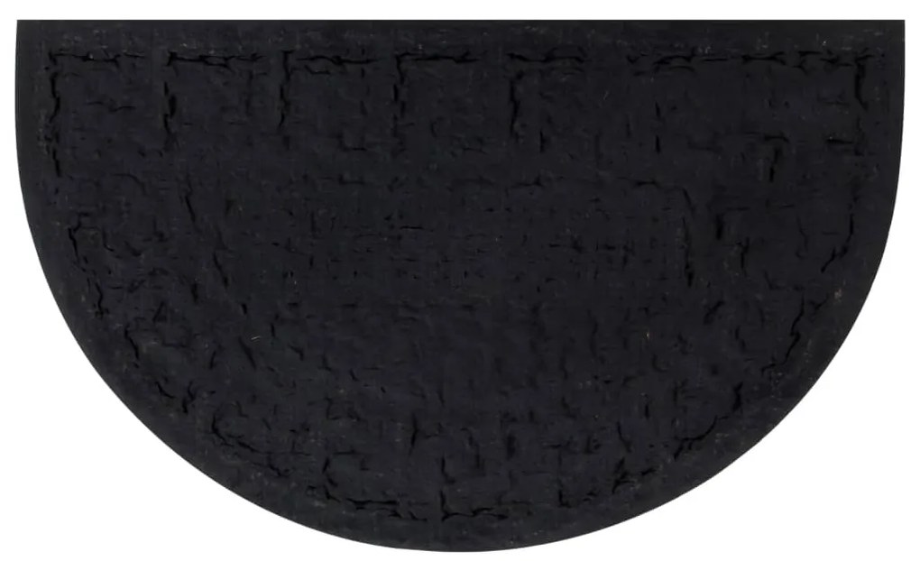 Tapete de porta semicircular 45x75 cm borracha e fibra de coco