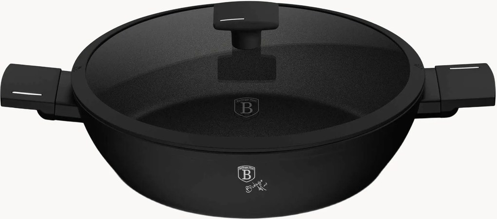 Caçarola baixa antiaderente com tampa Matte Black