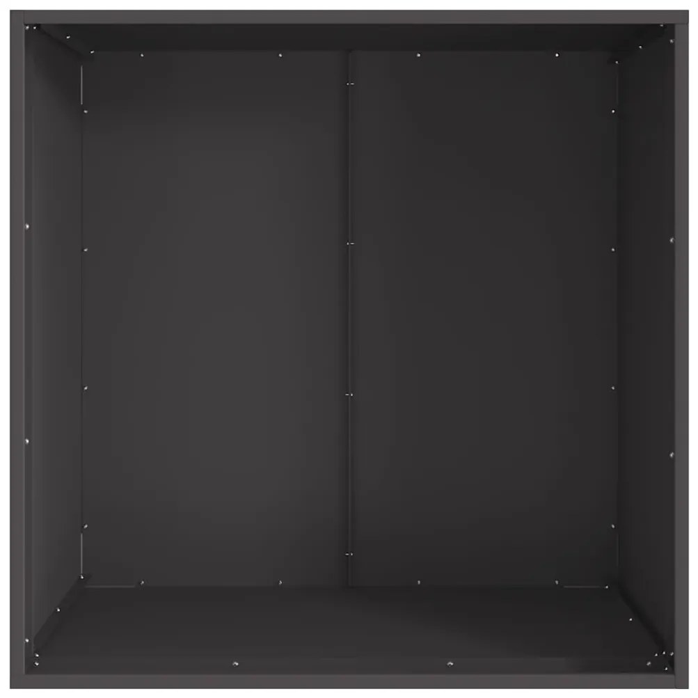 Fogo Fossa Quadrada Preta 80x80x43 cm em Aço da vidaXL