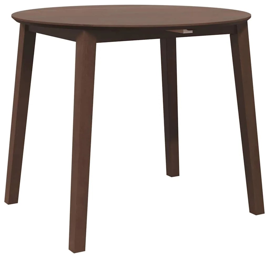 Mesa de jantar madeira seringueira maciça castanho