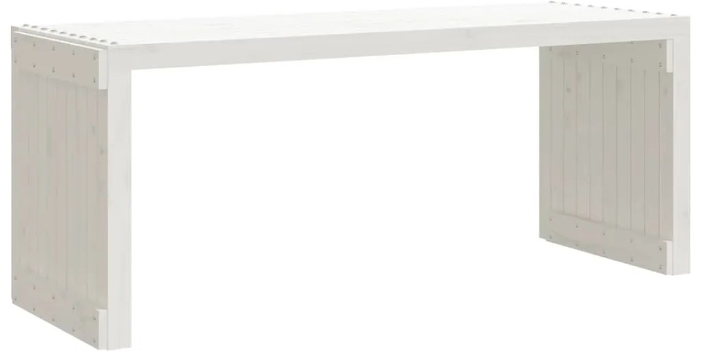 Banco de jardim extensível 212,5x40,5x45 cm pinho maciço branco