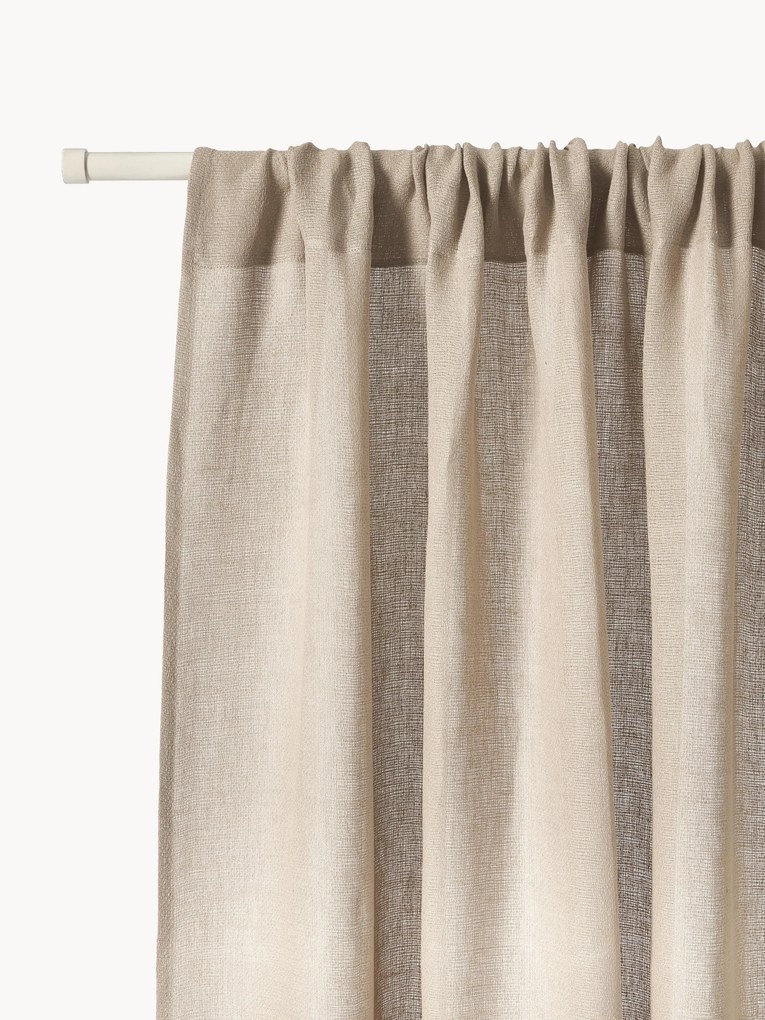 Cortinas com filtro de luz e bolsa para varão Harmony, conjunto de 2, L 140 cm