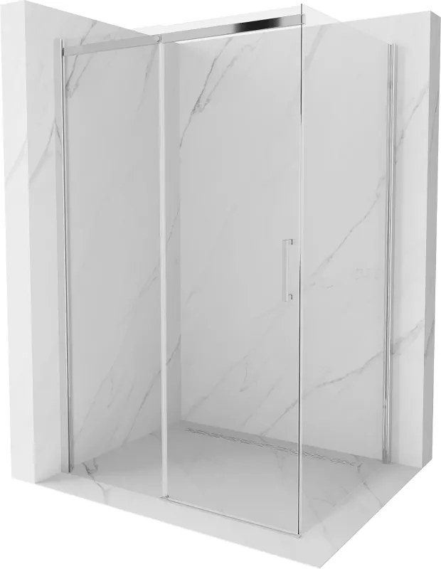 Mexen Omega cabine de duche deslizante 100 x 80 cm, transparente, cromada - 825-100-080-01-00