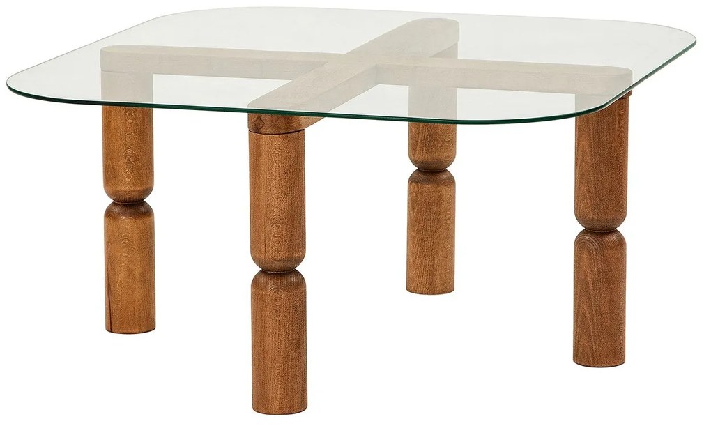 Mesa de Centro Kei – Nogueira – 80x40x80 cm