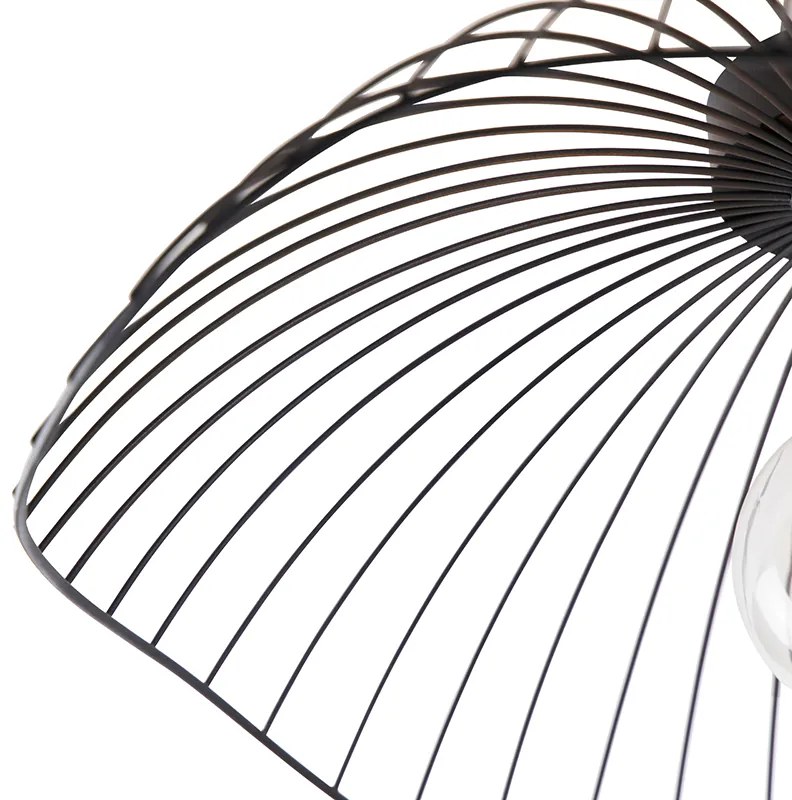 Candeeiro de teto design preto 50 cm - Pua