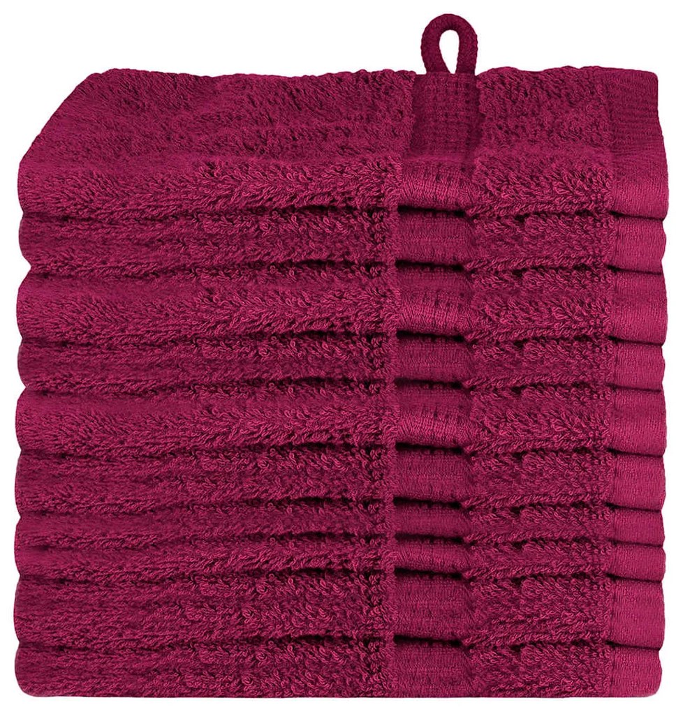 Panos de prato 10 pcs Bordô 15 x 21 cm Algodão