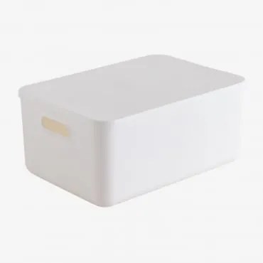 Caixa Organizadora Em Polipropileno Yure Branco & ↑16 Cm - Sklum