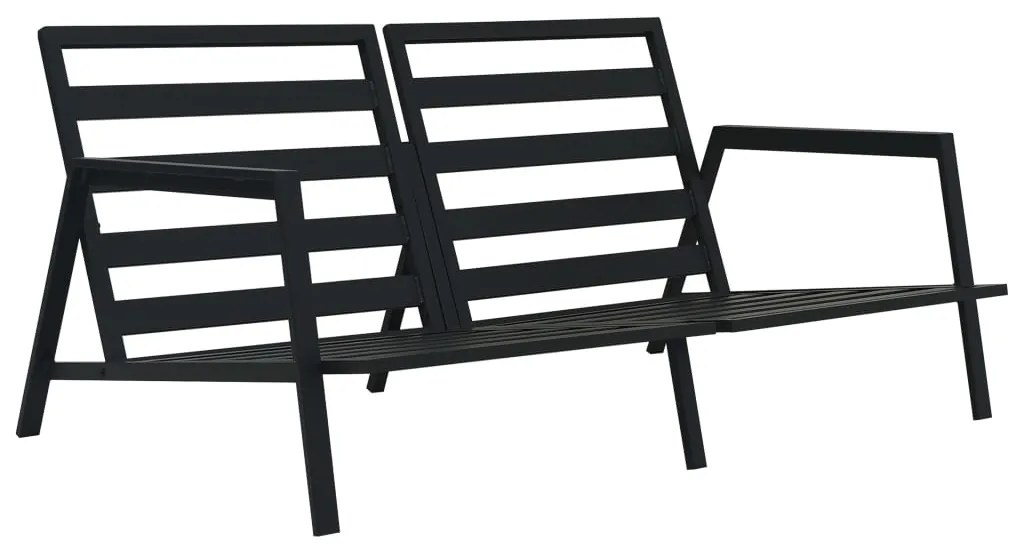 4 pcs conj. lounge jardim + almofadões alumínio cinzento-escuro