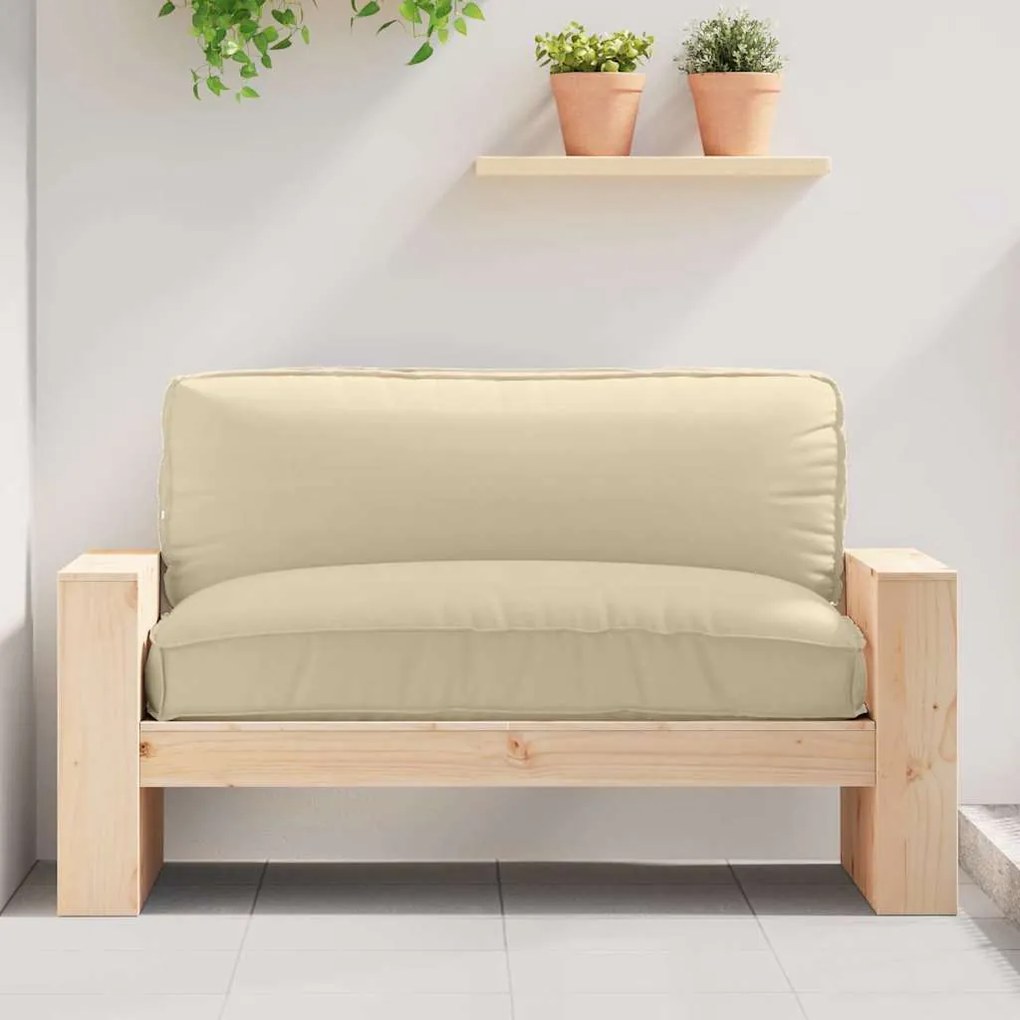 vidaXL Almofada de palete para assento Bege 120 x 80 x 12 cm