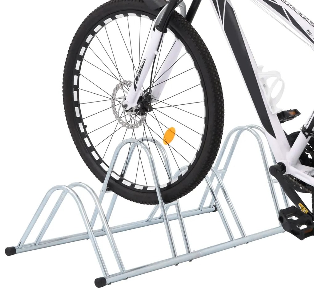 Suporte independente para 4 bicicletas aço galvanizado