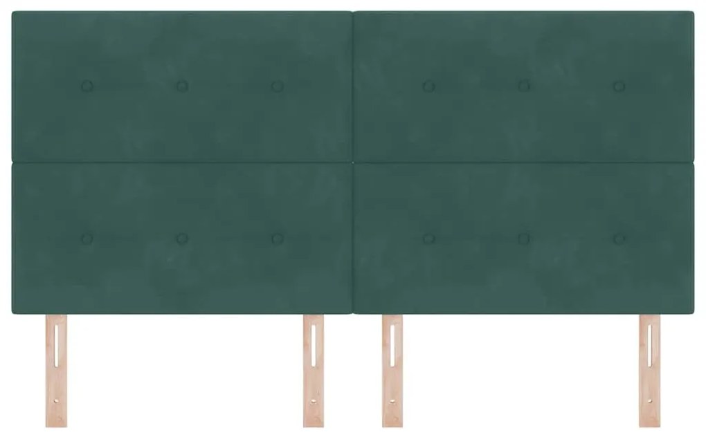 Cabeceira LED vidaXL Verde Escuro 90 cm Veludo