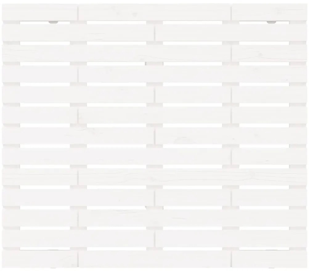 Cabeceira de parede 146x3x91,5cm madeira de pinho maciça branco