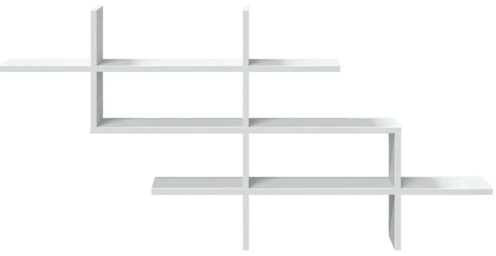 Prateleira parede 124,5x18x60,5 cm derivados de madeira branco