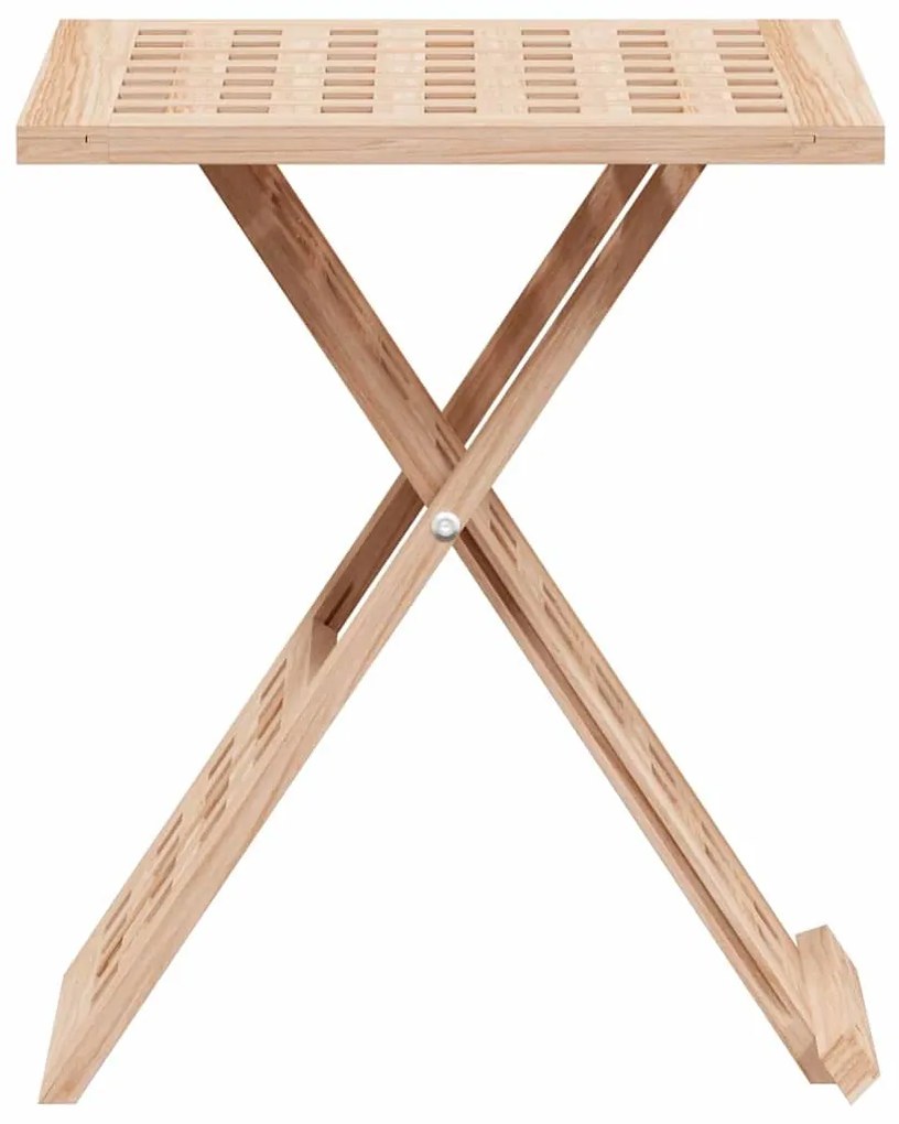 Mesa de café dobrável 33x33x40,5 cm em madeira sólida de nozes