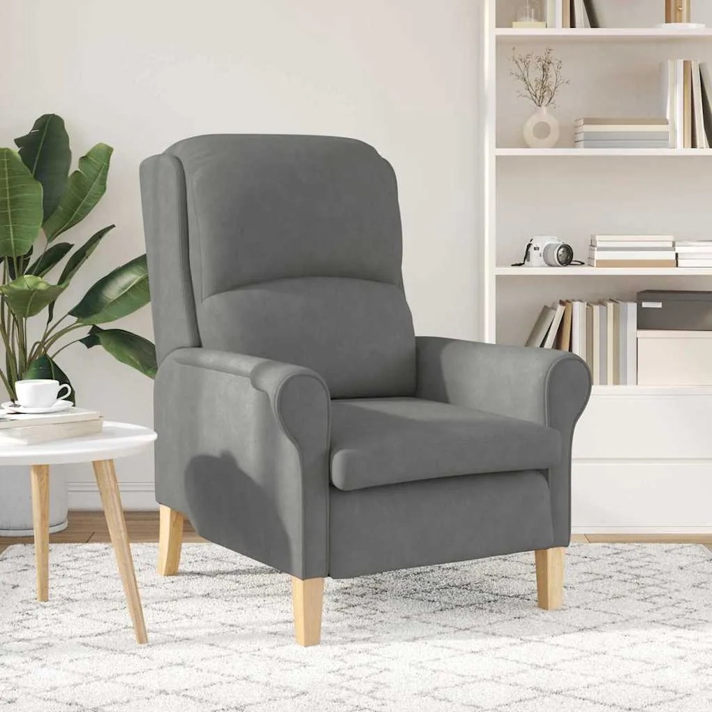Cadeira Cinza Escuro 52 cm em Microfibra