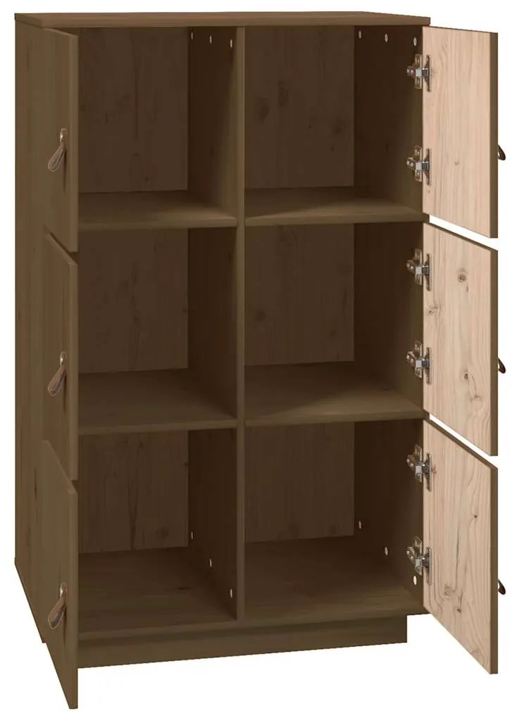 Aparador alto 67x40x108,5 cm pinho maciço castanho mel