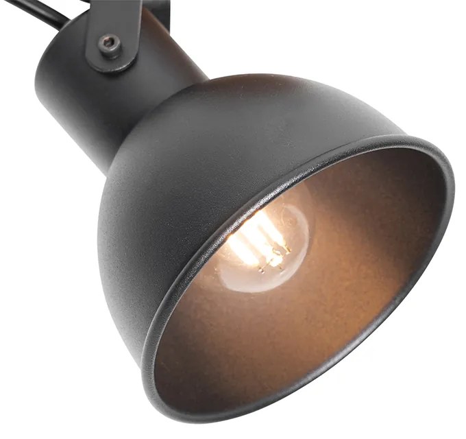 Projetores industriais pretos com madeira inclinável - Tommy