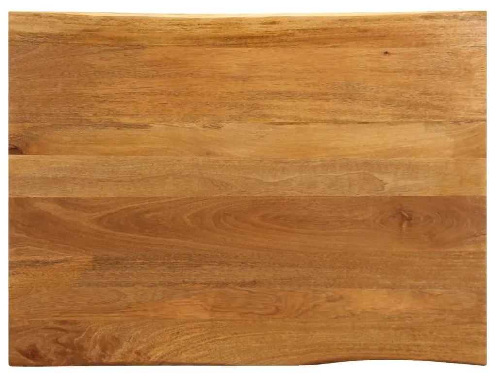 vidaXL Tampo de mesa c/ borda viva 100x80x3,8 cm mangueira maciça