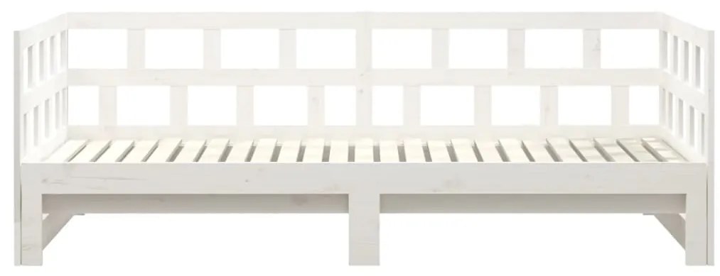 Sofá-cama de puxar 2x(90x200) cm pinho maciço branco