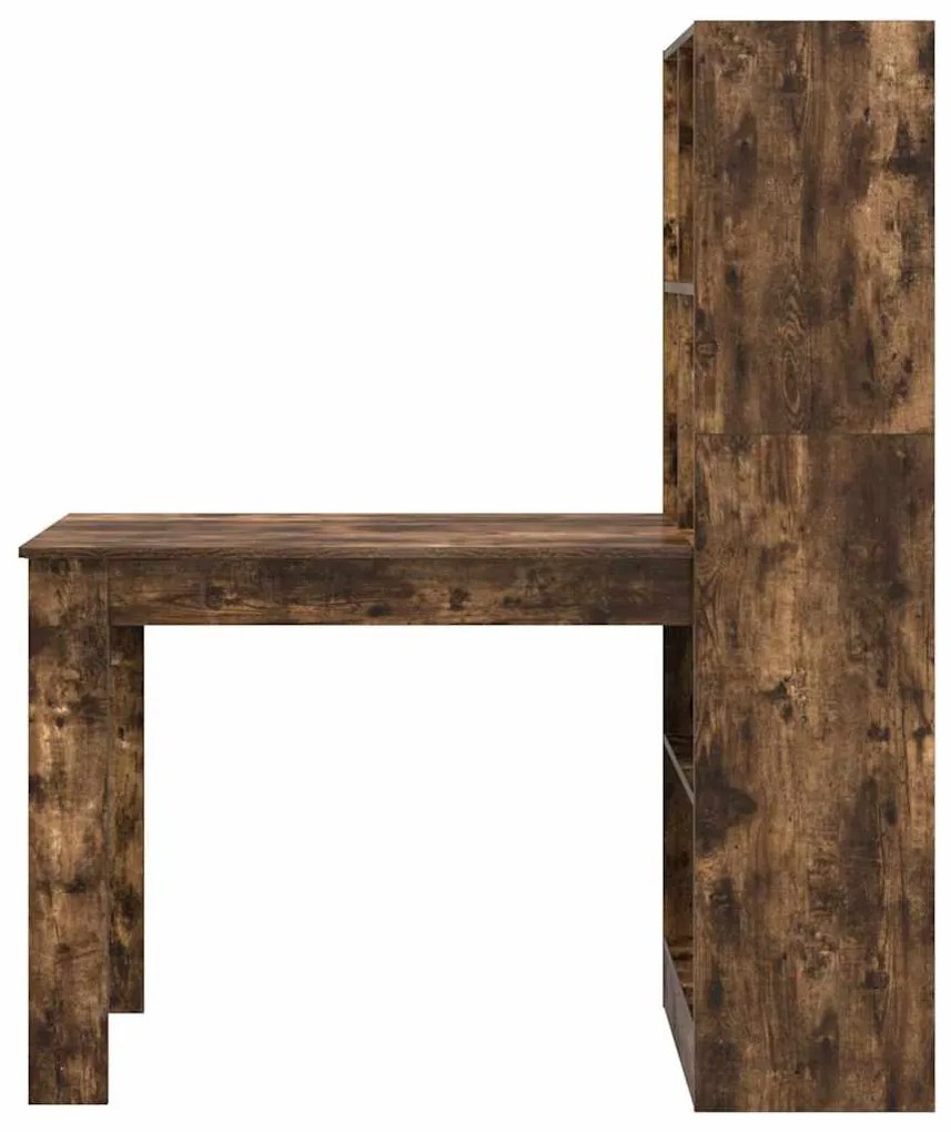 Mesa com prateleira com armazenamento Carvalho fumado 122 x 67 x 145 c