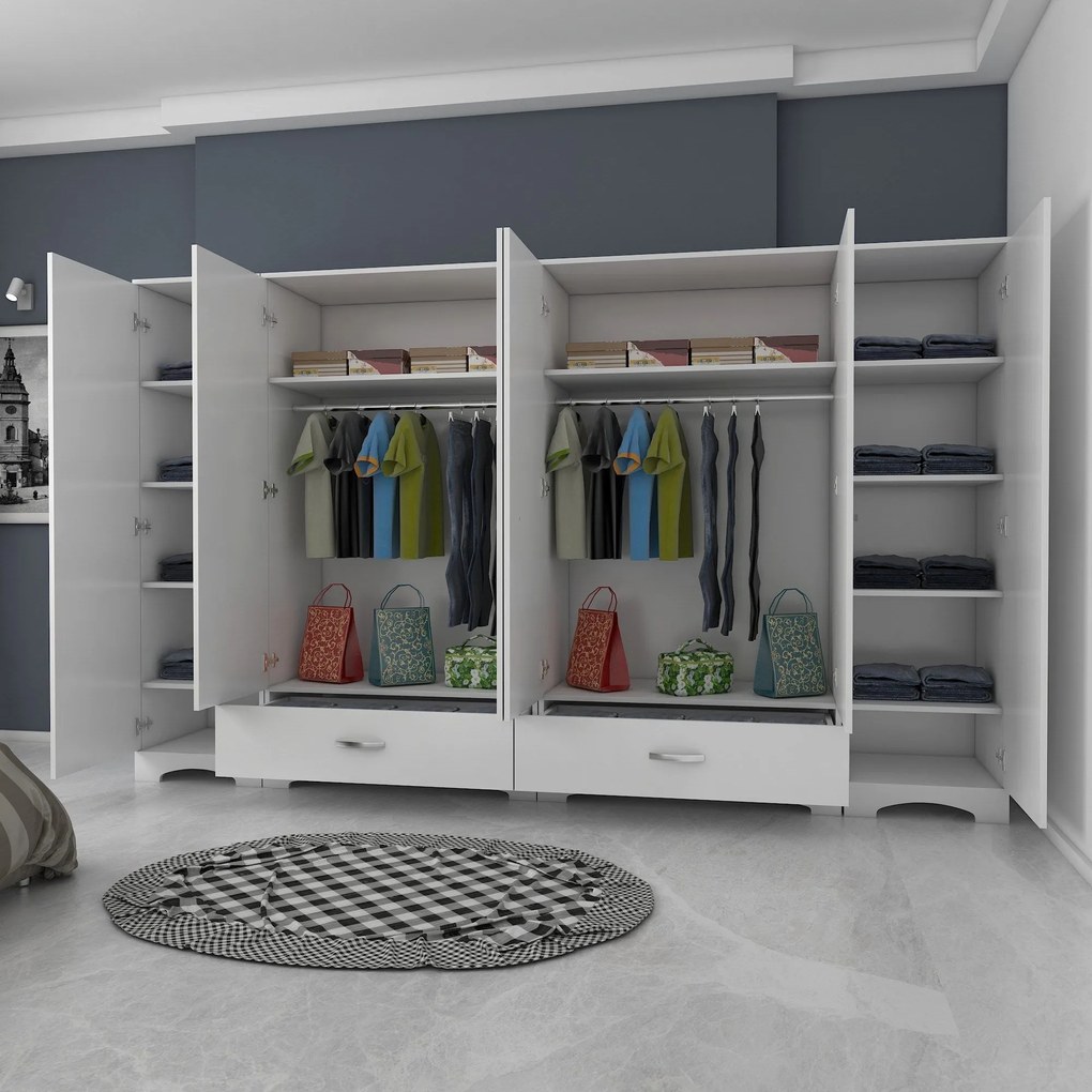 Roupeiro F4 – Branco – 243x181x47,6 cm