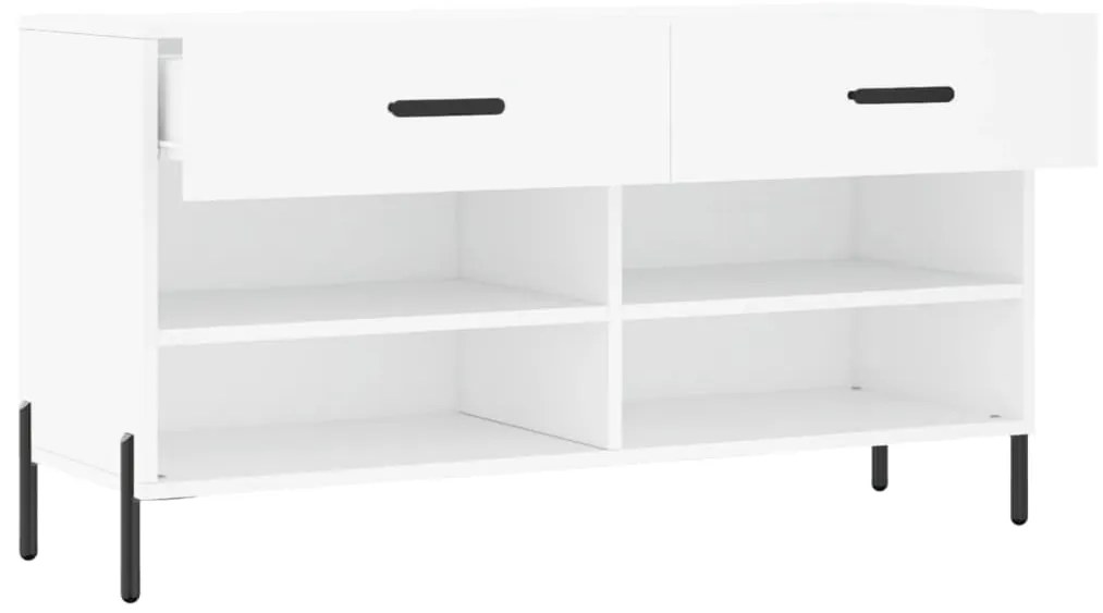 Banco sapateira 102x35x55 cm derivados de madeira branco