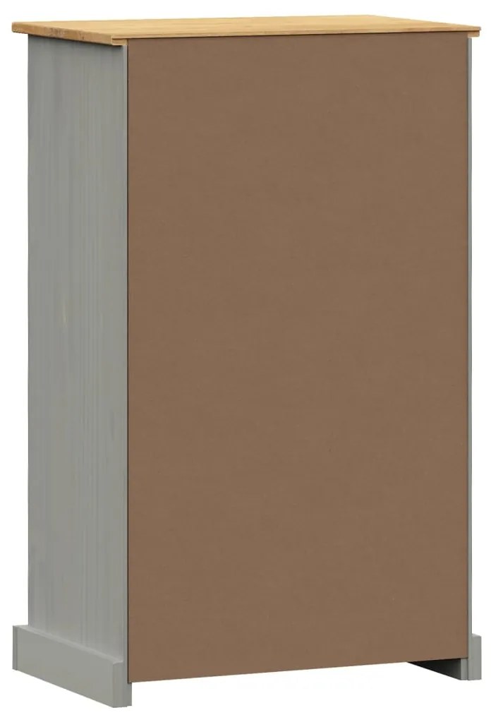 Sapateira VIGO 60x35x96 cm madeira de pinho maciça cinzento