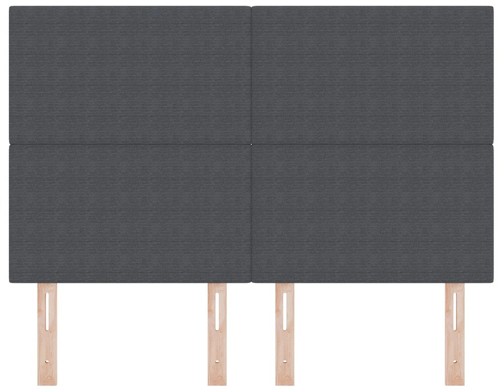 Cabeceira vidaXL Design Simples Cinza Escuro 140 cm Tecido de Corduroy
