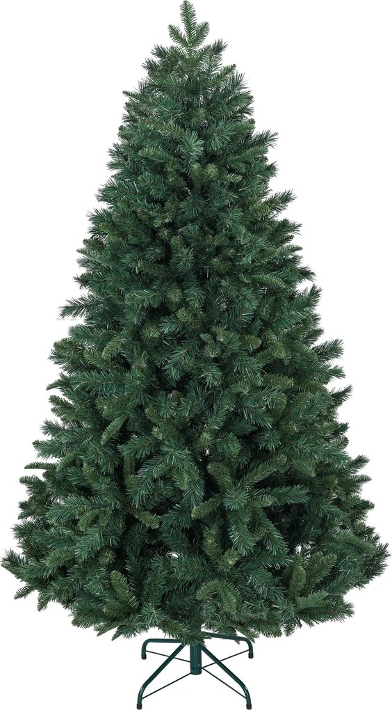 Árvore de Natal artificial de 180 cm com suporte dobrável em aço, 1061 ramos, decoração de Natal, verde