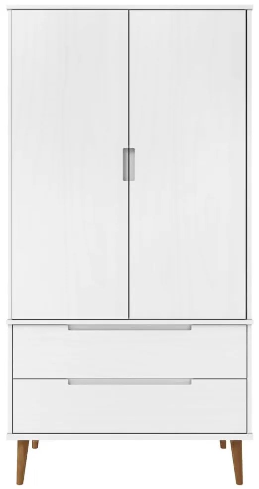 Roupeiro MOLDE 90x55x175 cm pinho maciço branco