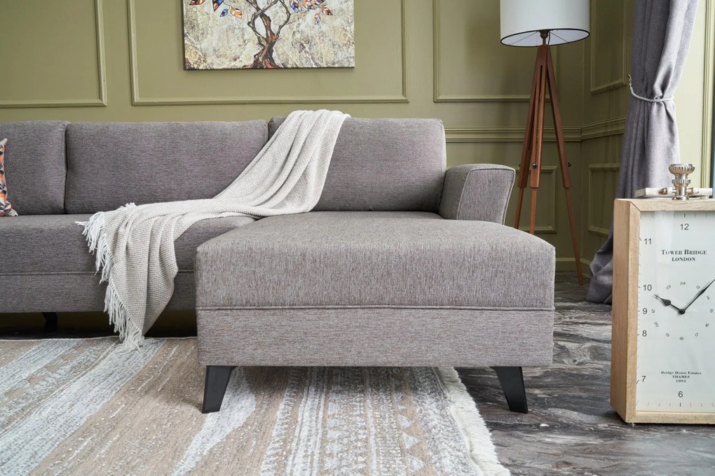 Sofá-Cama de Canto Eris – Castanho – 300 x 78 x 202 cm