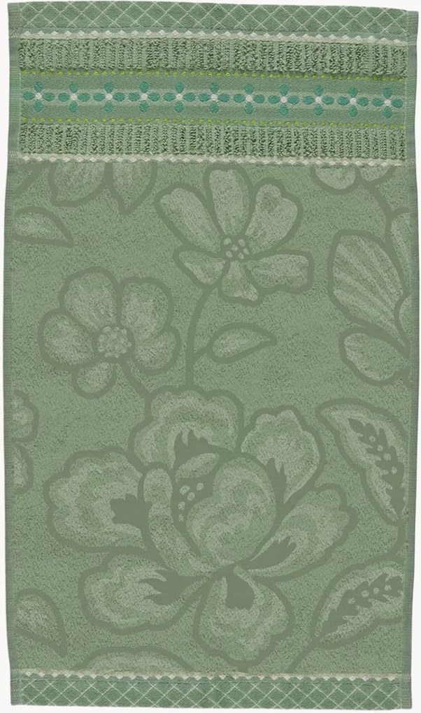 Toalha de rosto em algodão felpudo Jasmin Jacquard