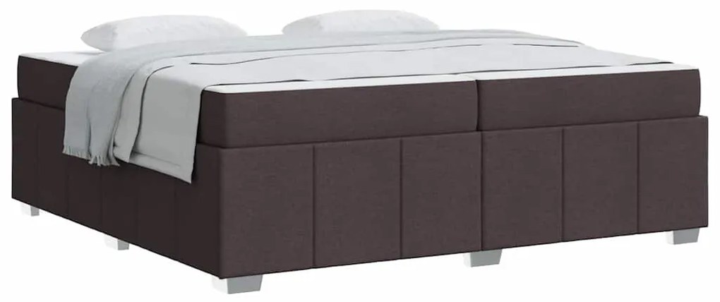 Estrutura da Cama Castanho escuro 200 x 200 cm tecido
