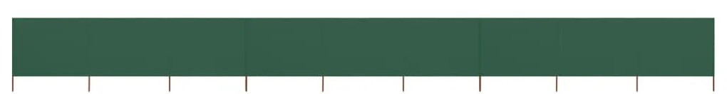 vidaXL Para-vento com 9 painéis em tecido 1200x160 cm verde