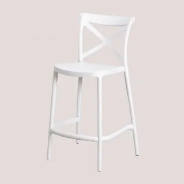 Pack De 4 Bancos Altos Empilháveis Em Polipropileno Otax Branco & ↑65 Cm - Sklum