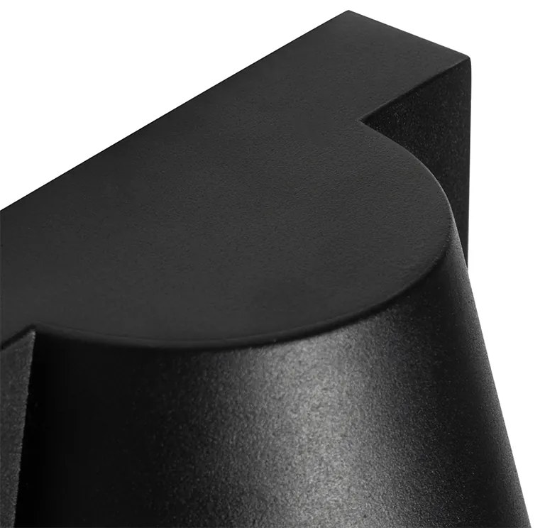 Candeeiro de parede exterior industrial preto IP44 - Femke Industrial