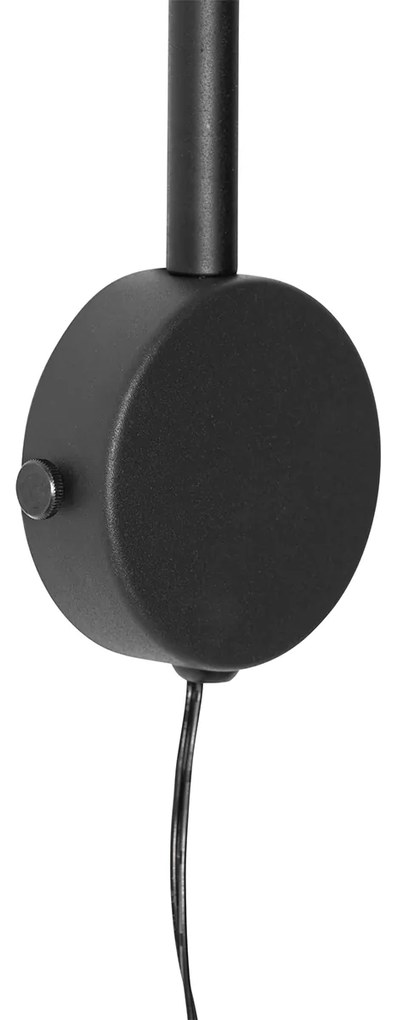 Ventilador de parede preto com LED 2700K - Dores Moderno