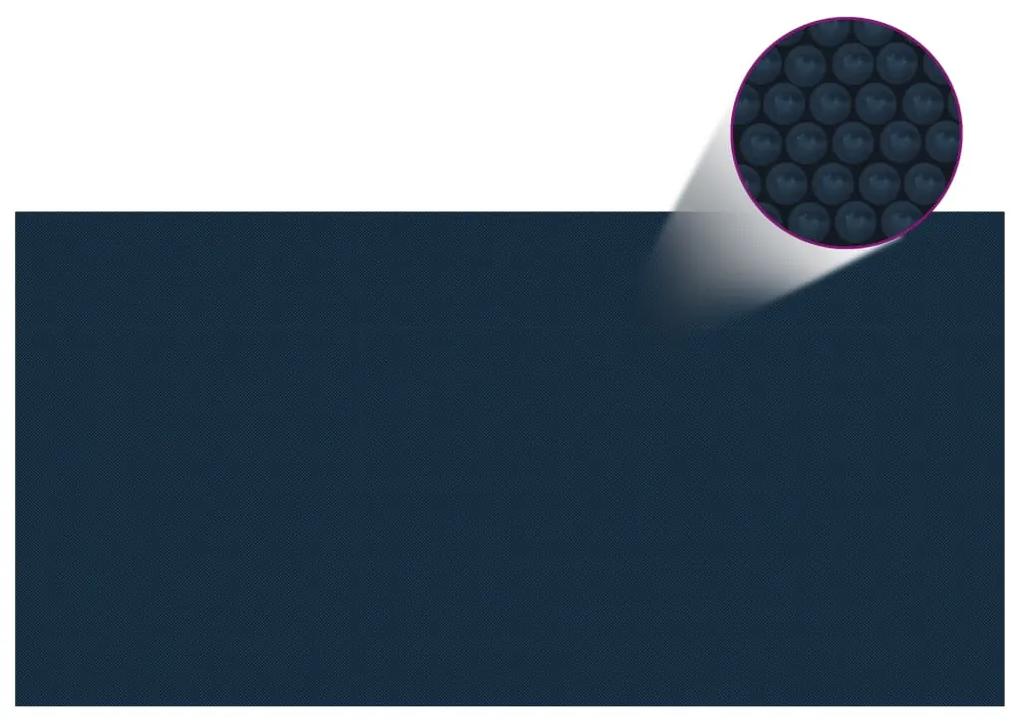 Película p/ piscina PE solar flutuante 400x200 cm preto e azul