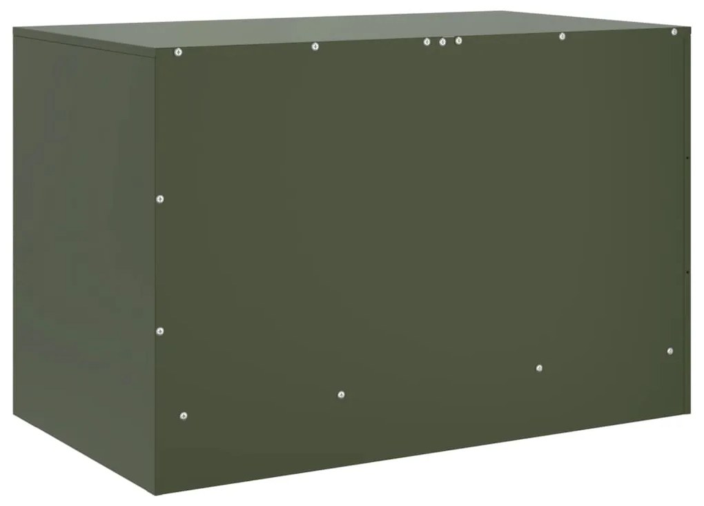 Móveis de TV 2 pcs 67x39x44 cm aço verde azeitona